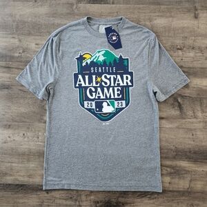 Seattle MLB All Star Game 2023 Majestic Gray Short Sleeve T-Shirt Medium NWT